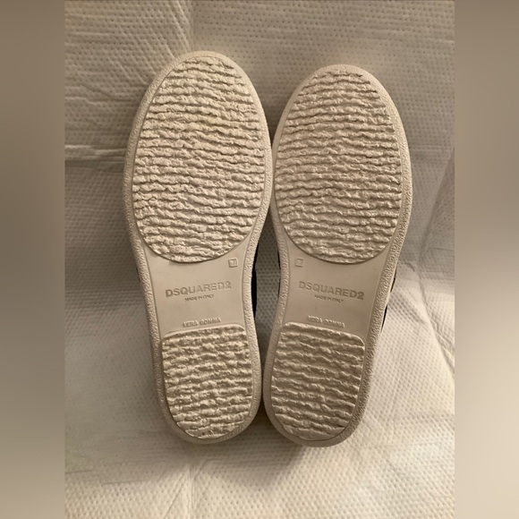 DSQUARED2 Canvas / Denim Brown & Navy Slip On Sneaker Mens 41 EU-8 US RARE H2F‍‍ - Picture 11 of 11